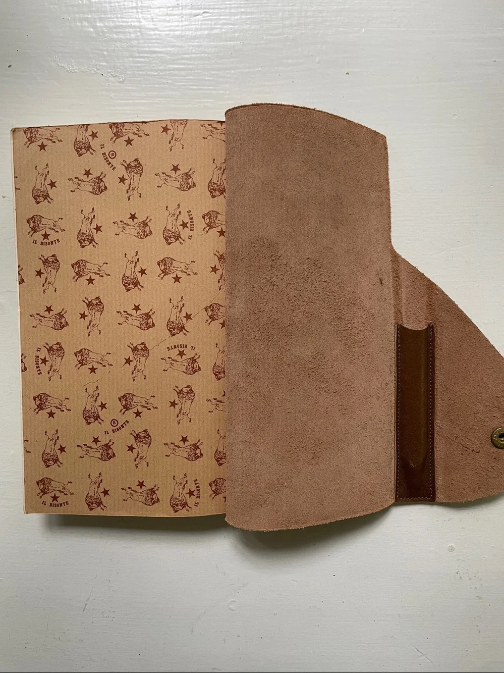 Il Bisonte Leather Journal Folio - Brown